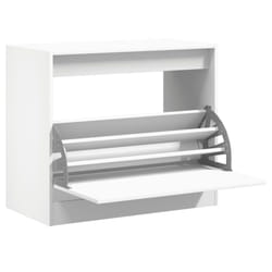 vidaXL Shoe Cabinet with 4 Flip-Drawers Shoe Storage Shelf Shoe Rack Cupboard - white, 80 x 42 x 69 cm