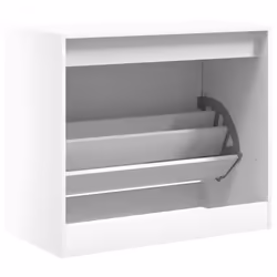 vidaXL Shoe Cabinet with 4 Flip-Drawers Shoe Storage Shelf Shoe Rack Cupboard - white, 80 x 42 x 69 cm - Additional view 6