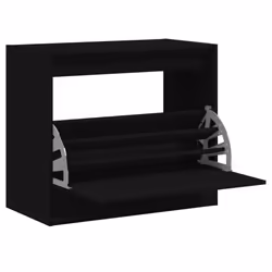 vidaXL Shoe Cabinet with 4 Flip-Drawers Shoe Storage Shelf Shoe Rack Cupboard - black, 80 x 42 x 69 cm
