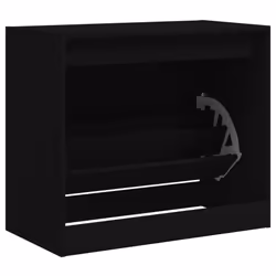 vidaXL Shoe Cabinet with 4 Flip-Drawers Shoe Storage Shelf Shoe Rack Cupboard - black, 80 x 42 x 69 cm - Additional view 6
