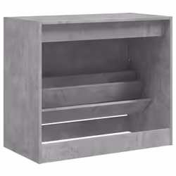 vidaXL Shoe Cabinet with 4 Flip-Drawers Shoe Storage Shelf Shoe Rack Cupboard - concrete grey, 80 x 42 x 69 cm - Additional view 6
