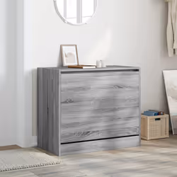 vidaXL Shoe Cabinet with 4 Flip-Drawers Shoe Storage Shelf Shoe Rack Cupboard - grey sonoma, 80 x 42 x 69 cm