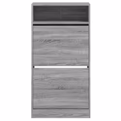 vidaXL Shoe Cabinet with 2 Flip-Drawers Shoe Storage Shelf Shoe Rack Cupboard - grey sonoma, 60 x 34 x 116 cm - Additional view 4