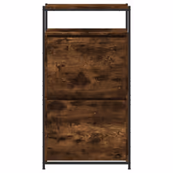 vidaXL Shoe Cabinet Shoe Storage Shelf Shoe Rack Smoked Oak Engineered Wood - Additional view 4