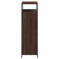 vidaXL Shoe Cabinet with 4 Flip-Drawers Shoe Storage Shelf Rack Grey Sonoma - brown oak, 75 x 34 x 112 cm - Additional view 5