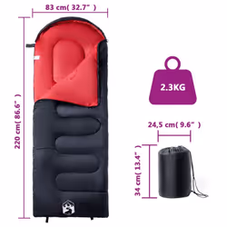vidaXL Sleeping Bag for Adults Camping Outdoor Hiking Sleeping Bag 3-4 Seasons