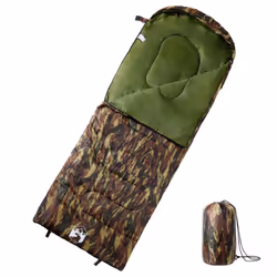 vidaXL Sleeping Bag for Adults Camping Outdoor Hiking Sleeping Bag 3-4 Seasons - camouflage
