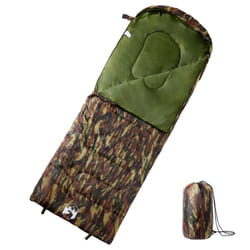 vidaXL Sleeping Bag for Adults Camping Outdoor Hiking Sleeping Bag 3-4 Seasons - camouflage
