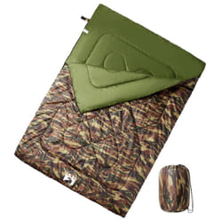 vidaXL Double Sleeping Bag with Pillows for Adults Camping Hiking 3-4 Seasons