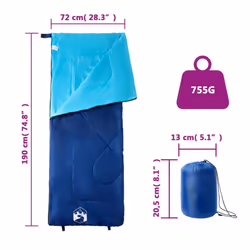 vidaXL Sleeping Bag for Adults Camping Outdoor Hiking Sleeping Bag 3 Seasons - Additional view 4