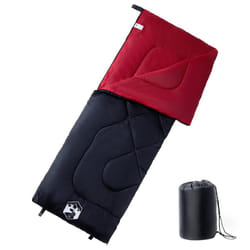vidaXL Sleeping Bag for Adults Camping Outdoor Hiking Sleeping Bag 3 Seasons - black and red