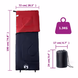 vidaXL Sleeping Bag for Adults Camping Outdoor Hiking Sleeping Bag 3 Seasons