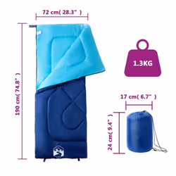 vidaXL Sleeping Bag for Adults Camping Outdoor Hiking Sleeping Bag 3 Seasons - Additional view 4