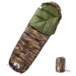 vidaXL Mummy Sleeping Bag for Adults Camping Hiking Sleeping Bag 3 Seasons