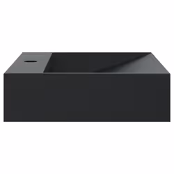 vidaXL Wash Basin Vessel Sink Countertop Basin Sink Mineral Cast/Marble Cast - black, 50 x 38 x 11 cm - Additional view 4