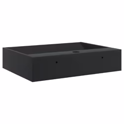 vidaXL Wash Basin Vessel Sink Countertop Basin Sink Mineral Cast/Marble Cast - black, 50 x 38 x 11 cm - Additional view 5