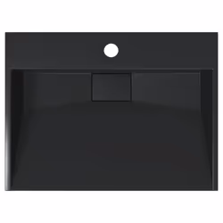 vidaXL Wash Basin Vessel Sink Countertop Basin Sink Mineral Cast/Marble Cast - black, 50 x 38 x 11 cm - Additional view 6
