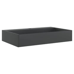 vidaXL Wash Basin Vessel Sink Countertop Basin Sink Mineral Cast/Marble Cast - black, 60 x 38 x 11 cm
