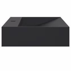 vidaXL Wash Basin Vessel Sink Countertop Basin Sink Mineral Cast/Marble Cast - black, 60 x 38 x 11 cm - Additional view 4