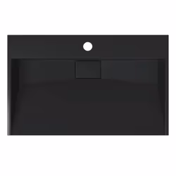 vidaXL Wash Basin Vessel Sink Countertop Basin Sink Mineral Cast/Marble Cast - black, 60 x 38 x 11 cm - Additional view 6