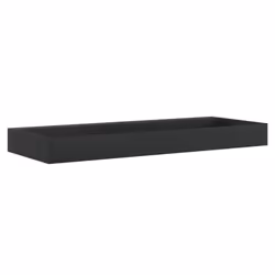 vidaXL Wash Basin Vessel Sink Countertop Basin Sink Mineral Cast/Marble Cast - black, 120 x 46 x 11 cm