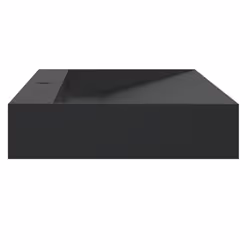 vidaXL Wash Basin Vessel Sink Countertop Basin Sink Mineral Cast/Marble Cast - black, 120 x 46 x 11 cm - Additional view 4