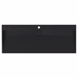 vidaXL Wash Basin Vessel Sink Countertop Basin Sink Mineral Cast/Marble Cast - black, 120 x 46 x 11 cm - Additional view 6