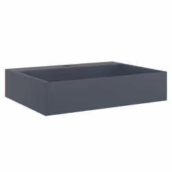 vidaXL Wash Basin Vessel Sink Countertop Basin Sink Mineral Cast/Marble Cast - anthracite, 50 x 38 x 11 cm