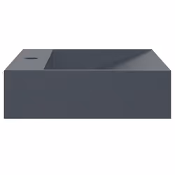 vidaXL Wash Basin Vessel Sink Countertop Basin Sink Mineral Cast/Marble Cast - anthracite, 50 x 38 x 11 cm - Additional view 4
