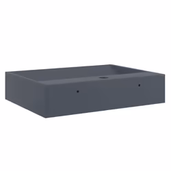 vidaXL Wash Basin Vessel Sink Countertop Basin Sink Mineral Cast/Marble Cast - anthracite, 50 x 38 x 11 cm - Additional view 5