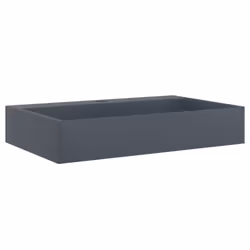 vidaXL Wash Basin Vessel Sink Countertop Basin Sink Mineral Cast/Marble Cast - anthracite, 60 x 38 x 11 cm