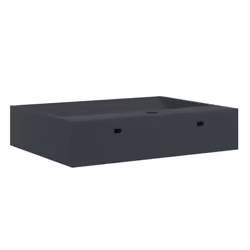 vidaXL Wash Basin Vessel Sink Countertop Basin Sink Mineral Cast/Marble Cast - anthracite, 60 x 38 x 11 cm - Additional view 5