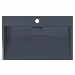 vidaXL Wash Basin Vessel Sink Countertop Basin Sink Mineral Cast/Marble Cast - anthracite, 60 x 38 x 11 cm - Additional view 6