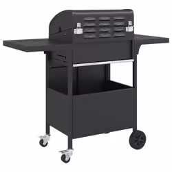 vidaXL Gas BBQ Grill with 4 Burners Gas Barbecue Black Powder-coated Steel - Additional view 4