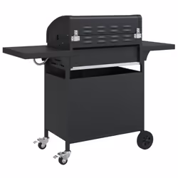 vidaXL Gas BBQ Grill with 5 Burners Gas Barbecue Black Powder-coated Steel - Additional view 4