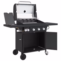 vidaXL Gas BBQ Grill with 5 Burners Gas Barbecue Black Powder-coated Steel - Additional view 5
