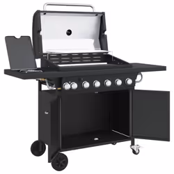 vidaXL Gas BBQ Grill with 7 Burners Gas Barbecue Black Powder-coated Steel - Additional view 5