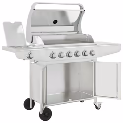 vidaXL Gas BBQ Grill with 7 Burners Gas Barbecue Grill Silver Stainless Steel - Additional view 5