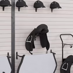 vidaXL Saddle Rack Wall Mounted Saddle Stand Horse Saddle Pad Rack Black Iron