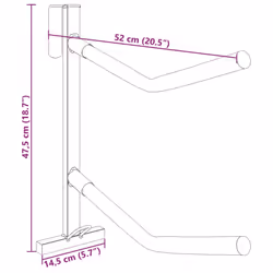 vidaXL Saddle Rack with Bridle Hook Twin Arm Portable Saddle Stand Black Iron