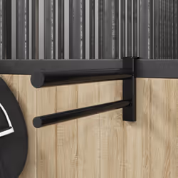 vidaXL Saddle Rack Twin Arm Portable Saddle Stand Saddle Pad Rack Black Iron