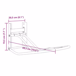 vidaXL Foldable Saddle Rack Wall Mounted Saddle Stand Saddle Holder Black Iron