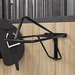 vidaXL Foldable Saddle Rack Wall Mounted Saddle Stand Saddle Holder Black Iron