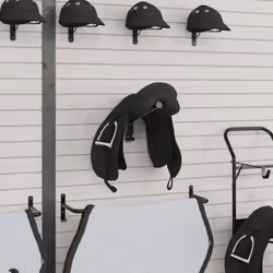 vidaXL Foldable Saddle Rack Wall Mounted Saddle Stand Saddle Holder Black Iron