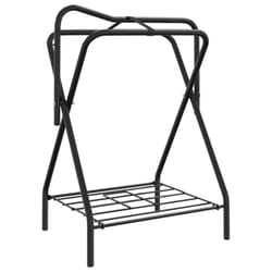 vidaXL Saddle Rack Foldable Freestanding Saddle Stand Saddle Holder Black Iron