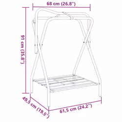 vidaXL Saddle Rack Foldable Freestanding Saddle Stand Saddle Holder Black Iron