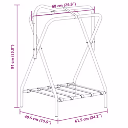 vidaXL Saddle Rack Foldable Freestanding Saddle Stand Saddle Holder Black Iron