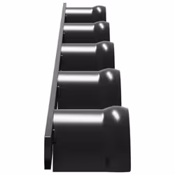 vidaXL Bridle Hanger for 5 Bridles Saddle Rack Wall Saddle Stand Black Iron - Additional view 4