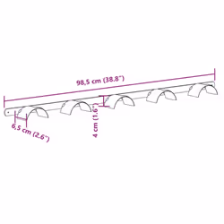 vidaXL Bridle Hanger for 5 Bridles Saddle Rack Wall Saddle Stand Black Iron - Additional view 7
