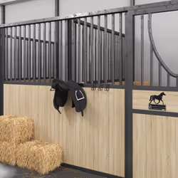 vidaXL Bridle Hangers Horse Saddle Rack Wall Saddle Stand 3 pcs Black Steel